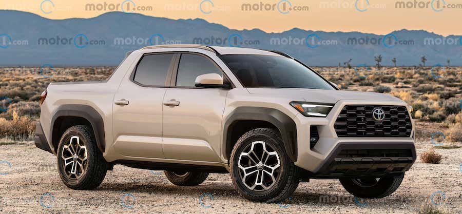 Toyota small pickup rendering by Motor1