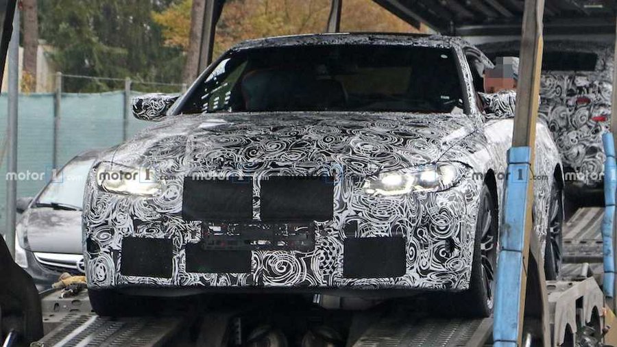 New BMW M4 Spied Being Unloaded From A Trailer