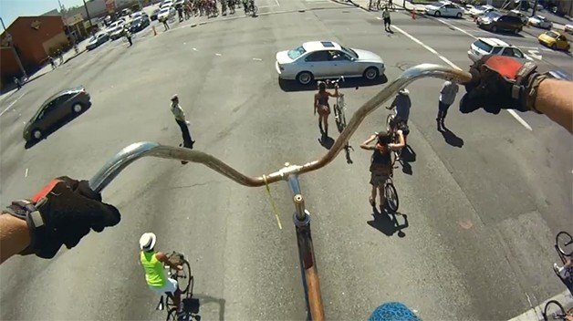 Watch This Two-Story Tall Bike Negotiate LA Traffic
