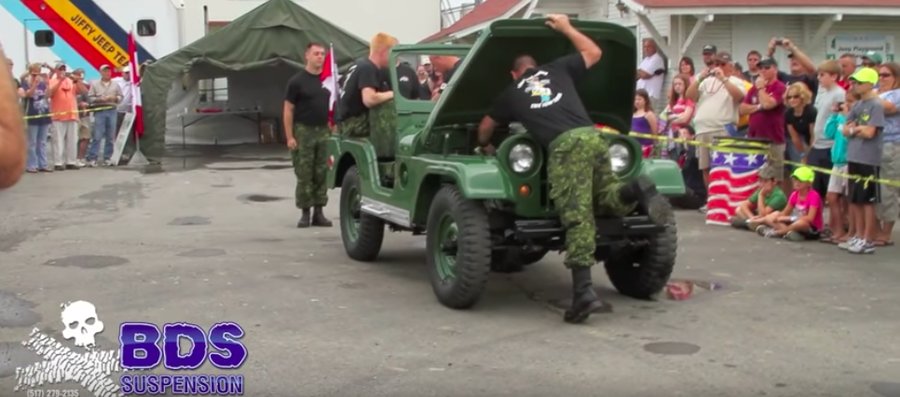 Watch a Jeep CJ get disassembled and reassembled in minutes