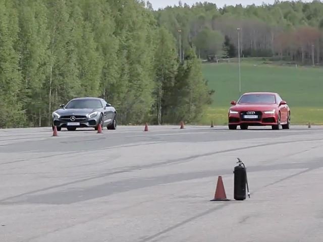 On Paper a Drag Race Between the AMG GT S and Audi RS7 Is Too Close To Call
