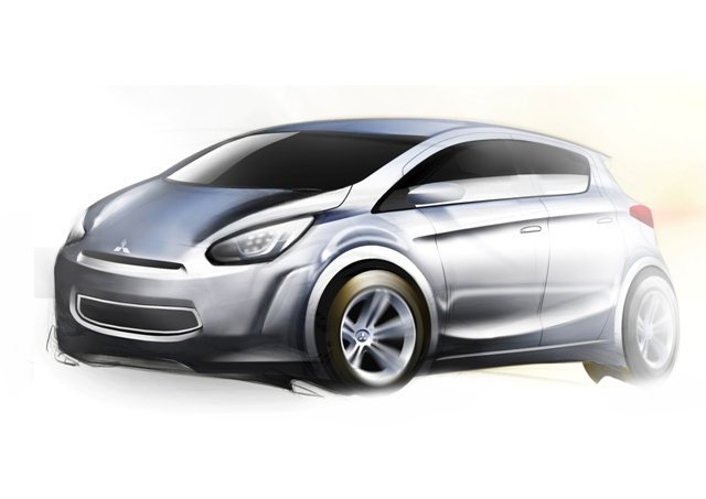 The global small car is based on a new Mitsubishi compact platform in the 1.0-to-1.2-liter class