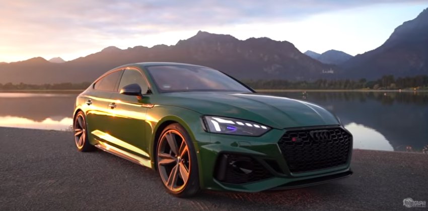 Green Audi RS5 With Matte Bronze Wheels Flaunts Special Spec On Camera