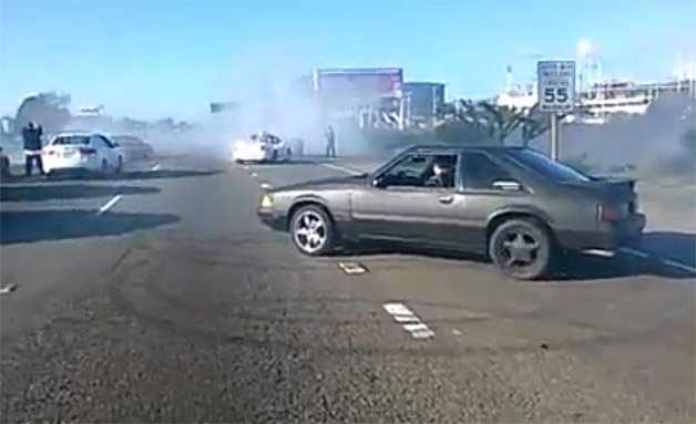 Drifters Shut Down California Highway While Doing Donuts