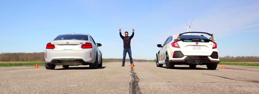 BMW M2 Competition Vs Honda Civic Type R In Unlikely Drag Race