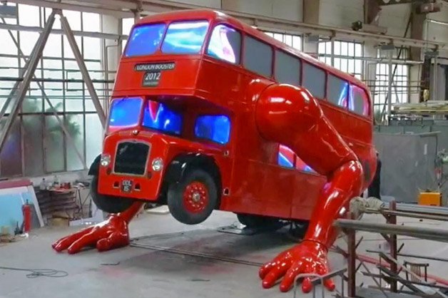 Watch an Olympic Double-Decker Bus do Pushups