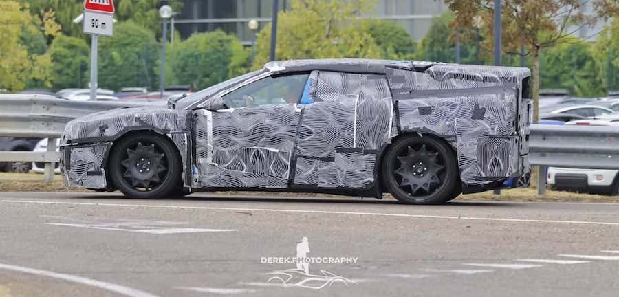 Electric Ferrari spy photo