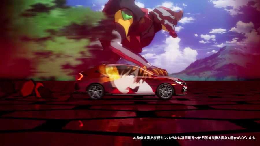 Honda Civic Goes Anime In New Ads With Giant Robot Series Evangelion