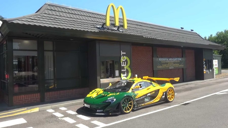 Watch Road-Legal McLaren P1 GTR Grab A Bite At McDonald's